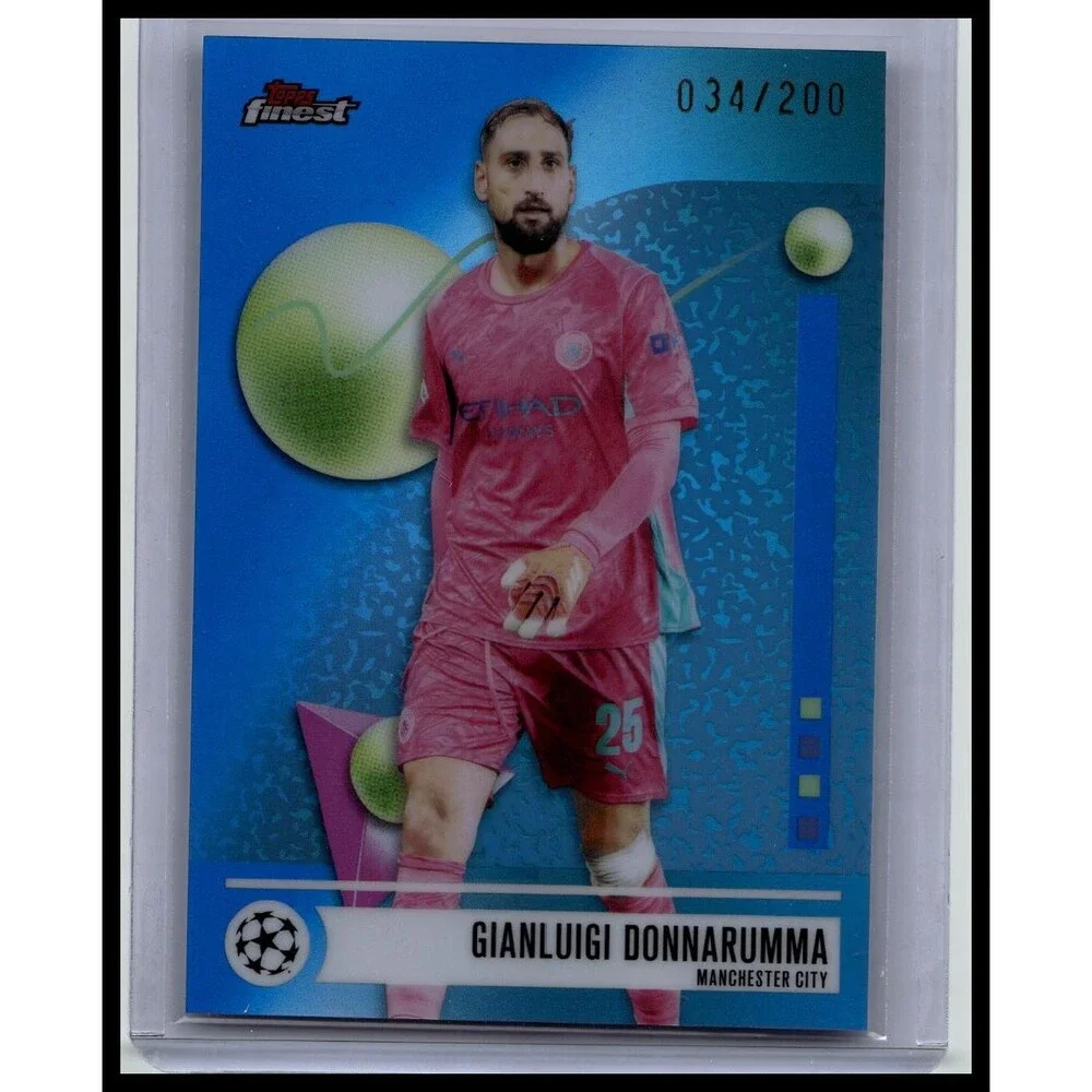 2025-26 Finest UEFA Gianluigi Donnarumma #130 Manchester City Blue #/200